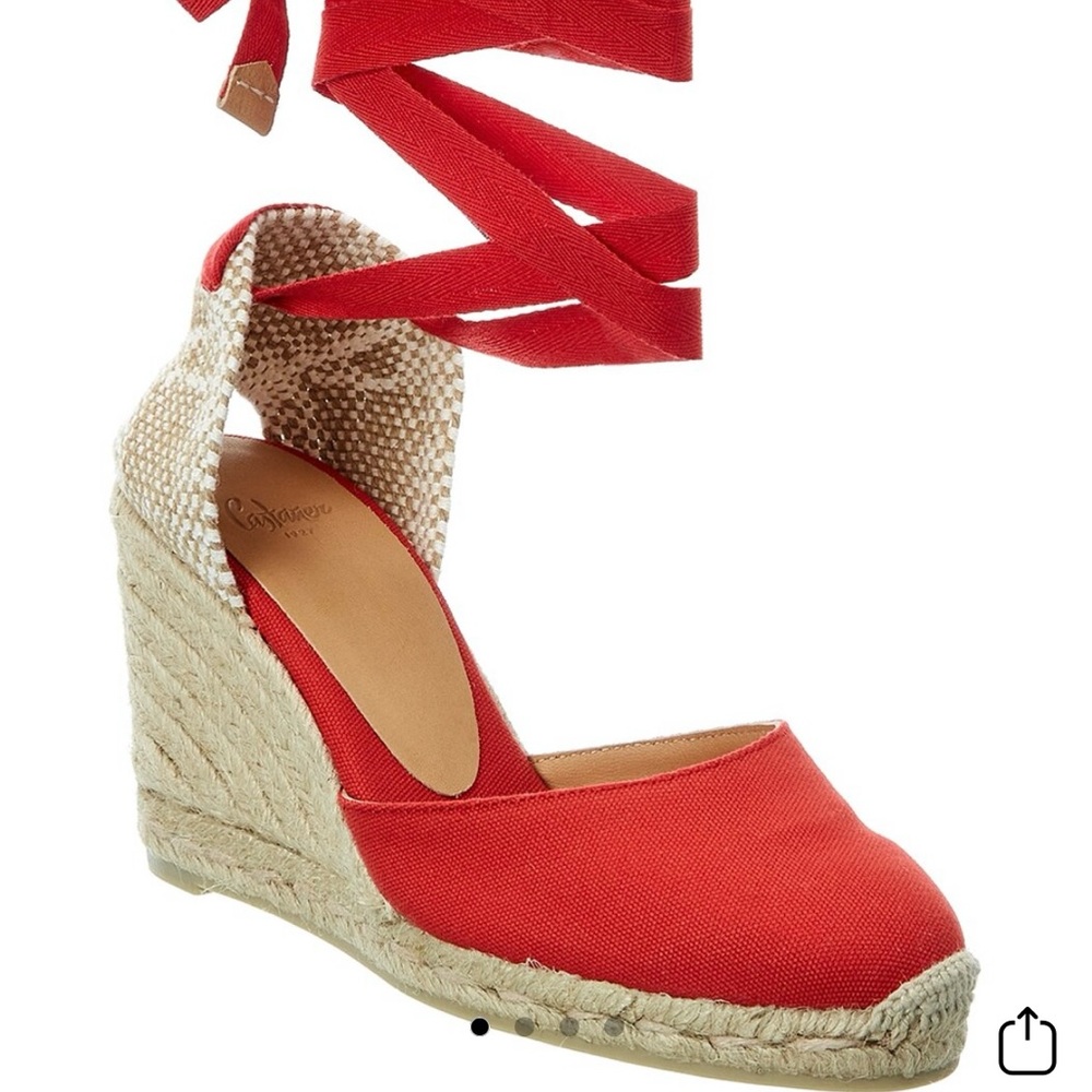 Castaner Red Espadrille Wedges